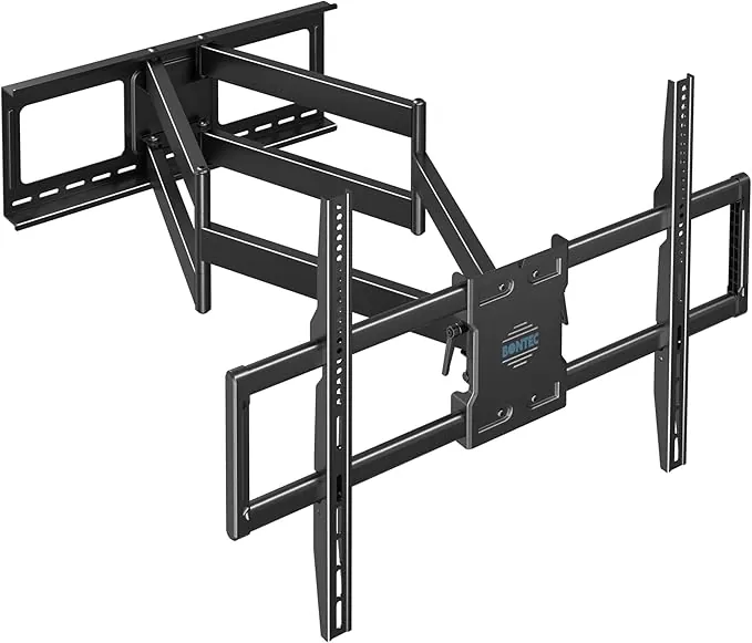 BONTEC Soporte TV Pared de 60-110 Pulgadas, Soporte Television Pared Articulado con Extension 1016 mm y Carga 125 kg, VESA 800x600 mm, Giratorio e Inclinable, para Salón, Oficina y Espacios Grandes