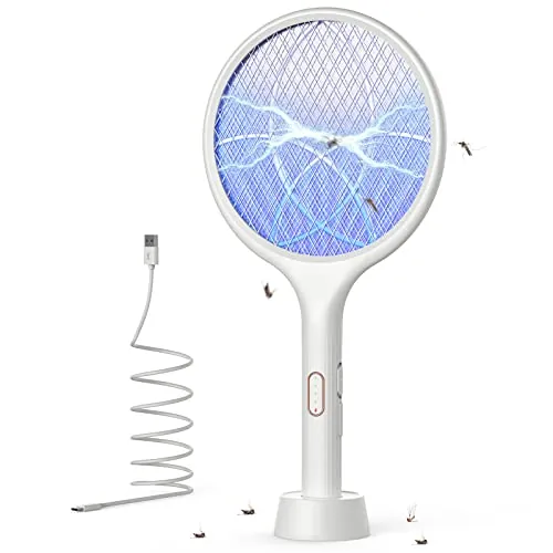 YISSVIC Raqueta Mosquitos Electrica 4000V Mata Mosquitos Electrico 2 en 1