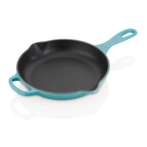 LE CREUSET Sartén skillet redonda de hierro fundido, diámetro 23 cm, Caribe, 20182231700422
