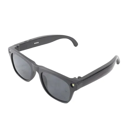 XUMIUZIY Gafas AI para Hombres y Mujeres, Gafas Inteligentes AI Cámara 4K 1080P con Flash, Traducción en Tiempo Real, Altavoces Duales, Asistente de Sonido, Reproducción de Música, para (Black)
