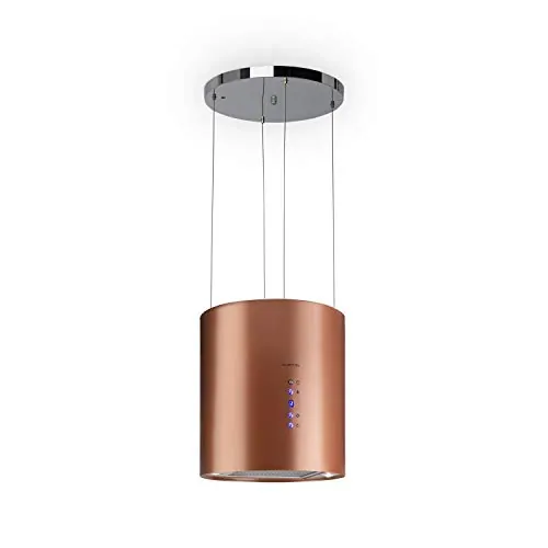 Klarstein Campana Isla de Cocina, Extractor para Islas Con Flujo de Aire 558m³/h, Diseño Candelabro, Filtros de Carbón Activo