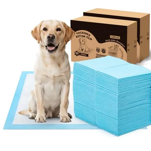Nobleza Empapadores Perros 90x90cm Pañales Desechables para Perros, 100 Unidades Alfombra Toallas Higiénica Absorbente y Antifugas Empapadores para Mascotas,Empapadores Perros