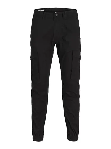 JACK & JONES Cargo Trousers Slim Fit Cargo Trousers Black 30 32 Black