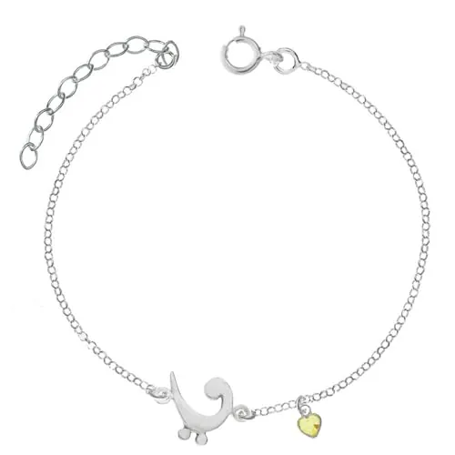 Tobillera clave de FA de Plata de Ley 925 - Tobillera clave musical Plata de Ley