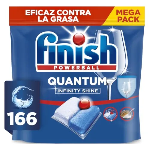 Finish Quantum Infinity Shine Pastillas para lavavajillas - 166 cápsulas