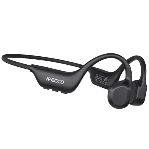 IFECCO Auriculares Conduccion Osea,Auriculares Oseos con Micrófono