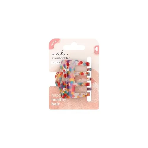 invisibobble Clipstar M Confetti Spark (1 unidad) – Pinza de pelo mediana para mujer – Pinza para el pelo con agarre fuerte sin tirones – para moños, medias y recogidos