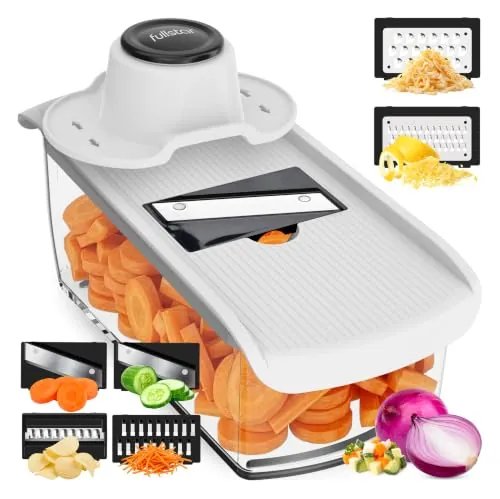 Fullstar Pro - Mandolina de Cocina, Cortador en Juliana y Rallador 6-en-1