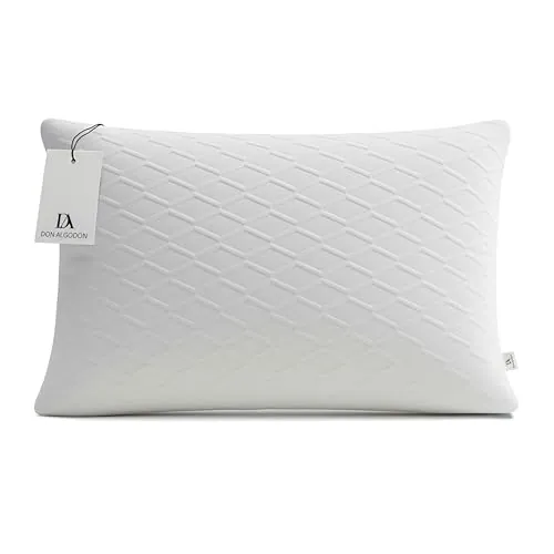 DON ALGODON - Almohada Viscoelástica 70 cm - Núcleo 100% Viscoelástico Memory Foam Termorregulable - Almohada Ergonómica y Máximo Confort - Funda Desenfundable con Cremallera Lavable