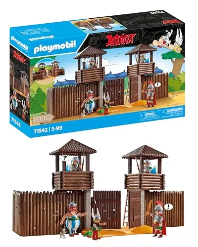 PLAYMOBIL Asterix 71542 Campamento Romano, emocionante Conquista del Campamento por los galos, Incluyendo poción mágica para Aumentar la Fuerza, detallados Juguetes para niños a Partir de 5 años