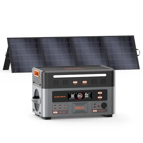 PowerMax 3600PE Estacion de Energia Portatil 3600W con Panel Solar de 200W