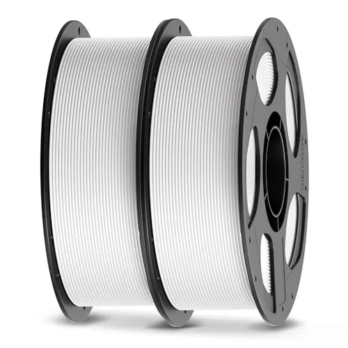 ANYCUBIC PLA Filamento 1,75 PLA, Blanco, 2KG PLA Filamento para Impresora 3D con Carrete Desmontable, Precisión +/- 0,02 mm, Filamento de ldentificación Inteligente