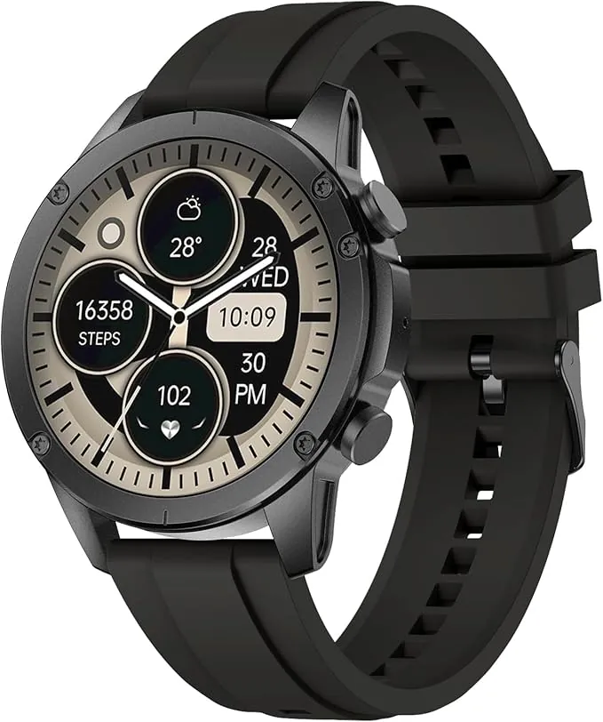 Reloj Inteligente Hombre, 1.85" AMOLED Smartwatch con Llamadas Bluetooth, 120 Modos Deportivos Smart Watch con SpO2/Pulsómetro/Monitor de Sueño/Podómetro, Impermeable IP68 Smart Watch Para Android iOS