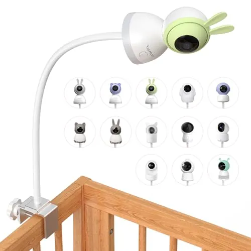 YESIMOM Soporte Universal de Camara Vigilancia Bebe, Ajustable sin Taladro | Montaje de 1/4”, Vista de 360°, Compatible con la Mayoría de Vigilabebés