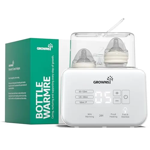 Grownsy Calienta Biberones Doble Bebé 9 en 1 con Esterilizador