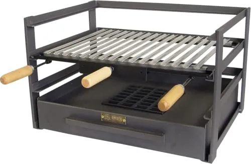 Imex El Zorro - Cajón Barbacoa con Parrilla Inoxidable | 71x41x35 cm | Diseño Robusto y Compacto para Parrilladas al Aire Libre