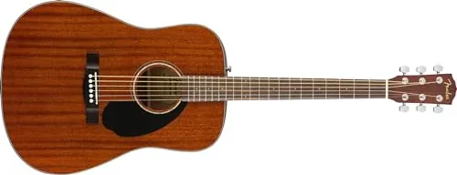Fender CD-60S Guitarra Acústica Dreadnought, Caoba Sólida, Natural