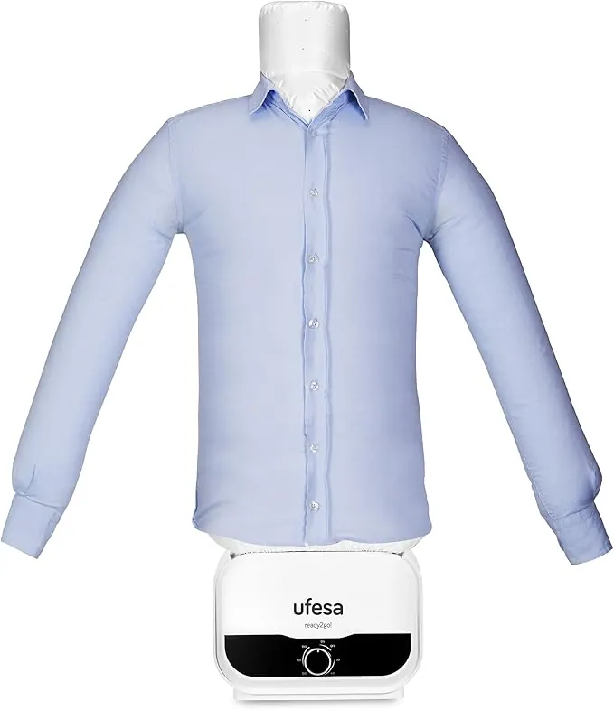 Ufesa Maniquí 2 en 1 SV1200, planchado y secado automáticos, 1200 W, elimina las arrugas, desodoriza y neutraliza los olores, temporizador de 3 horas, tallas S a XXL