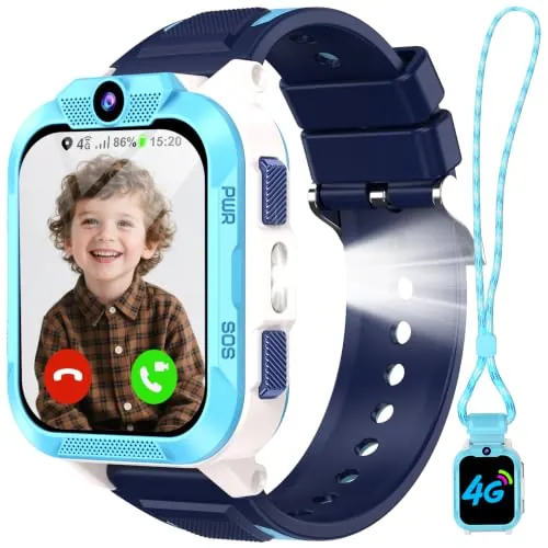 Reloj Inteligente Niño, 4G Smartwatch con Videollamadas, Chat de Voz, GPS