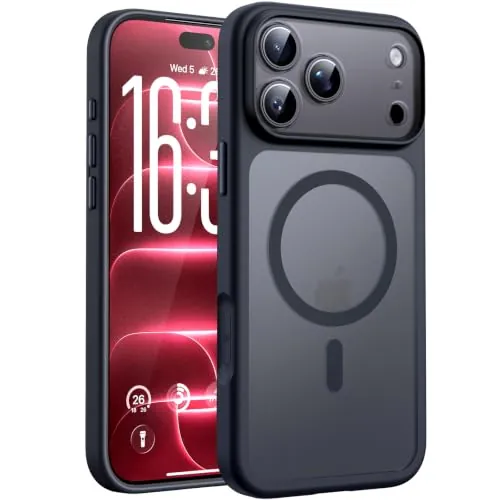 TOCOL Funda para iPhone 18 Pro MAX, Compatible con MagSafe, Titanio Negro