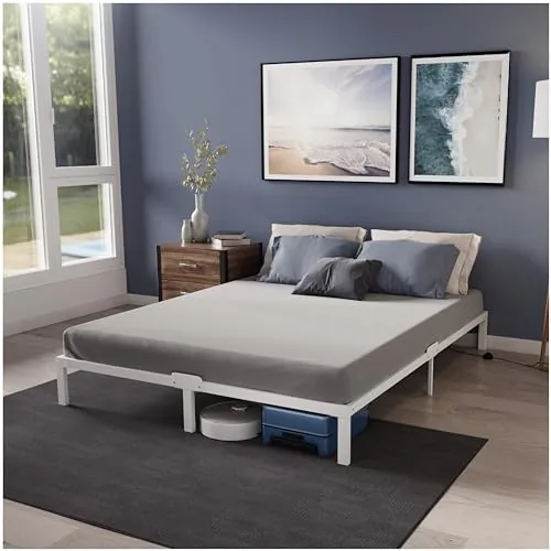 Dreamzie - Somier 120x200 cm Bastidor Metálico - Cama Blanco - Altura 35 cm