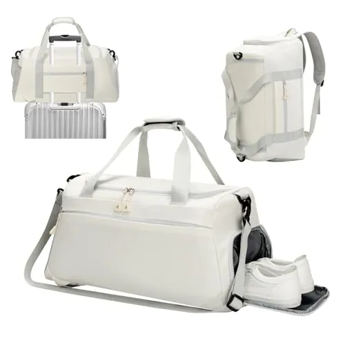 AiQInu Bolsa Deporte Hombre Mujer, 35L Mochila Gimnasio Grande con Bolsillo Zapatos, 3 en 1 Bolsa Gimnasio Impermeable, Gym Bag Diseño Multibolsillo para Fitness, Fin de Semana