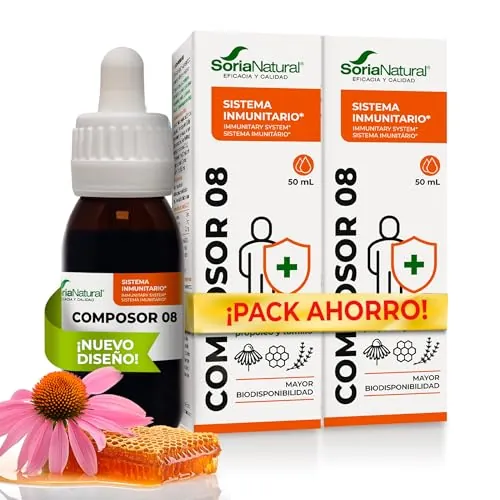 Composor 08 equinácea, propóleo y tomillo, 2 x 50 ml, Soria Natural