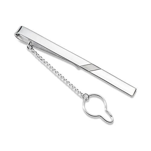 STERLL Pasador De Corbata Para Hombre De Plata De Ley 925 Con Banda Oxidada