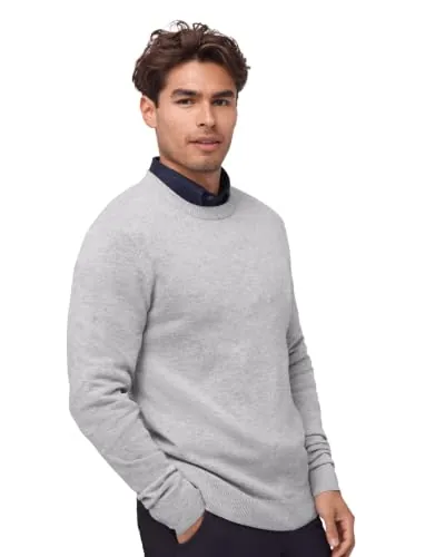 DANISH ENDURANCE Jersey Lana Merino Cachemira para Hombre Light Gris Melange M