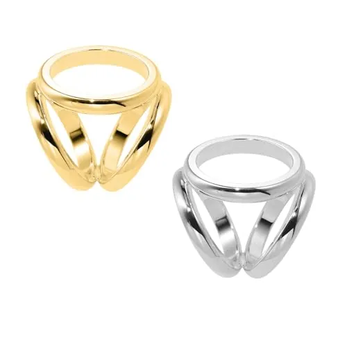 DIPZO Juego de 2 Anillos para Pañuelos Mujer, Broche de Metal para Sujetar Bufandas y Pañuelos