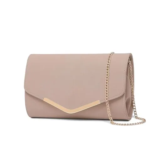 Miss Lulu Bolso Mujer Bandolera Pequeño, Clutch para Fiesta - Ideal para Fiestas y Movilidad Diaria - Con Espacio Especial para Teléfono - Duradero y Estiloso