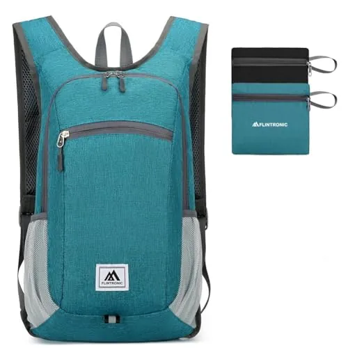 flintronic 16L Mochila Plegable Ultraligera, Mochila de Viaje, Mochilas de Senderismo, Mochilas de Marcha Pequeña, Impermeable, para Hombre Mujer, para Senderismo Caminar Acampar, Verde