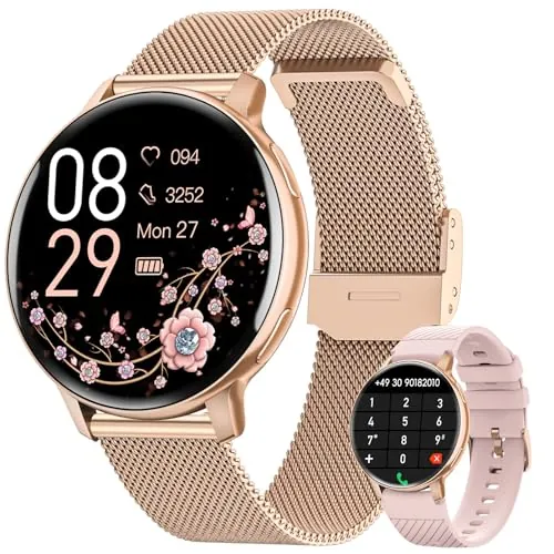 Oliimptek Reloj Inteligente Mujer, Android iOS Oro Rosa, Regalo