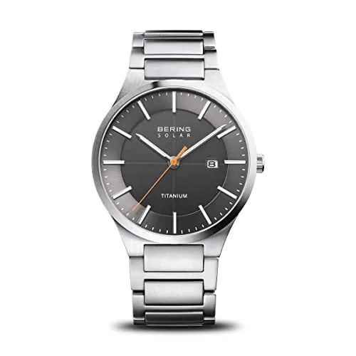 BERING Reloj Analógico para Hombre de Cuarzo con Correa en Titanio 15239-779