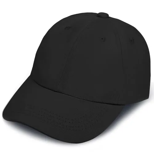 BSBUY Gorra de Béisbol para Niñas, Gorras Informales Transpirables de Color Sólido, Gorras Casual Regalos para Niñas Verano, Viajes Escolares Gorras, Negro