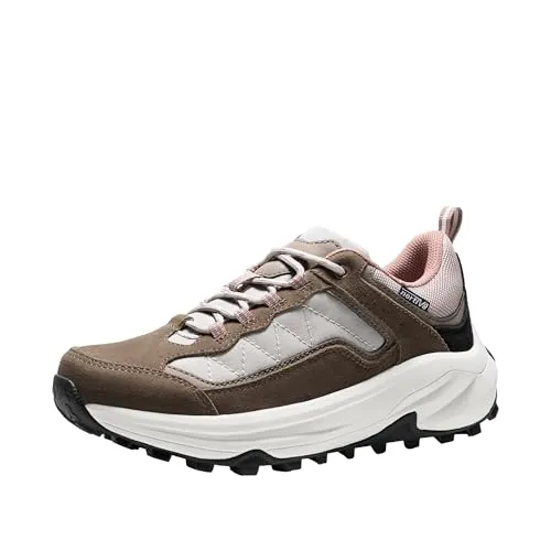 NORTIV 8 Zapatillas Montaña Mujer Impermeables Botas Trekking con Plantilla de Goma Antideslizantes para Senderismo y Forro Transpirable,Size 36.5,Broncearse,NWUMHI2503