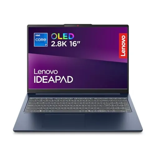 Lenovo IdeaPad Slim 5 Gen 10 - Ordenador Portátil 16" OLED 2.8K (Intel Core i7-13620H, Graficos Intel UHD, 24 GB RAM, 1TB SSD, Wi-Fi 6, Win 11 Home, Office Trial) Teclado QWERTY Español- Azul