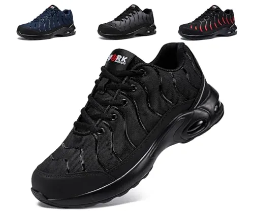 LARNMERN Zapatos de Seguridad para Hombre Mujer Trabajo Clazado