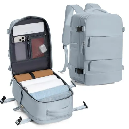 SZLX Mochila Equipaje de Mano 40x30x20 Ryanair Vueling Wizzair Easyjet Mochila Viaje Cabina Avion 40x30x20 Ryanair Mujer Mochila de transporte Impermeable para Computadora Portátil