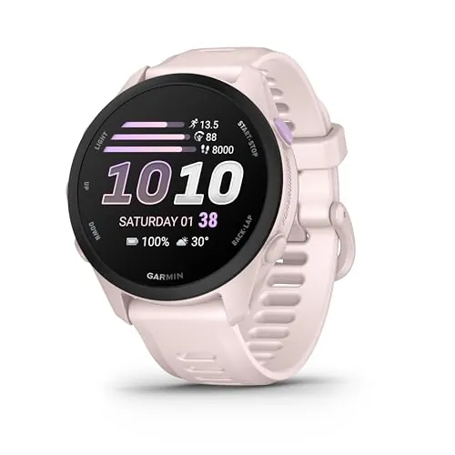 Garmin Forerunner 70 Reloj Inteligente para Correr con GPS, Pantalla Táctil AMOLED, Métricas Optimizadas, Planes de Entrenamiento, Estado de Salud, Autonomía de 13 Días, Rosa, Amazon Exclusive