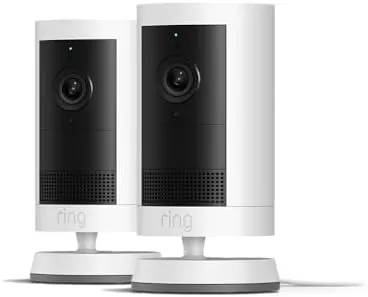 Ring | Nueva Cámara exterior Plus con enchufe (Outdoor Camera Plus) | Retinal 2K de gran angular | Cámara de seguridad, instalación por cuenta propia | 30 días de prueba gratuita del plan de Ring Home | 2 Cámaras