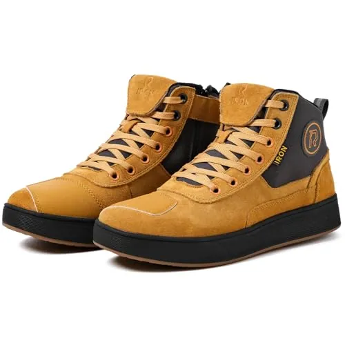 RIDEIRON Botas Moto Hombre Mujer Conforme a CE Zapatos Moto Antideslizante