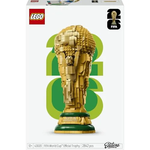 LEGO Editions Trofeo Oficial de la Copa Mundial de la FIFA 43020 | Juguetes para niños de 12+ años, maqueta 3D de trofeo con minifigura coleccionable, regalo de fútbol, 2842 piezas