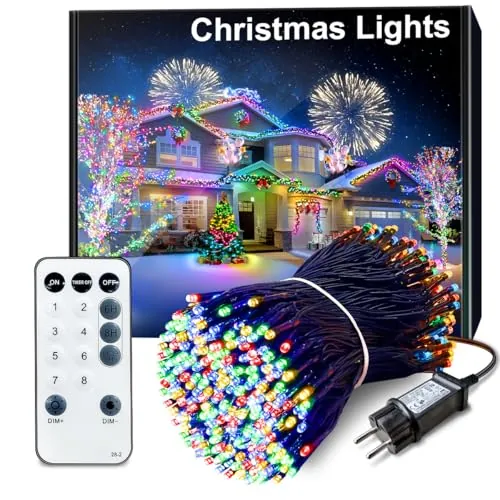 Luces Navidad Exterior 35M 300 LED Guirnalda Luces Exterior Multicolor