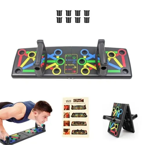MAGIC SELECT Tabla de Flexiones Multifuncional 14 en 1. Push-Up Rack Board. Tabla Push Up Plegable con Asas para Entrenamiento Muscular, Ejercicios en Casa, Fitness. Tabla para ABS.