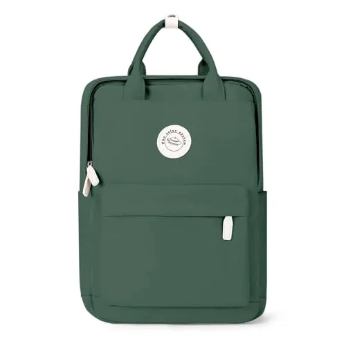 HYC00 Mochilas Escolares Mochila Mujer, Mochila Impermeable Portatil 14 Pulgadas,Casual Bolsos Niña Niño Backpack Adolescente para Universidad Mochila Ligera Mochila de Viaje,Ejercito Verde