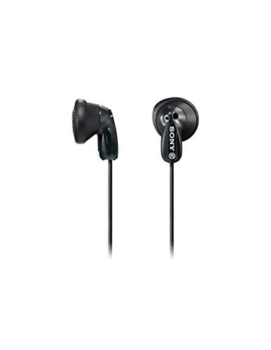 Sony MDRE9LPB - Auriculares de Botón, Color Negro, Intraurales, Alámbrico