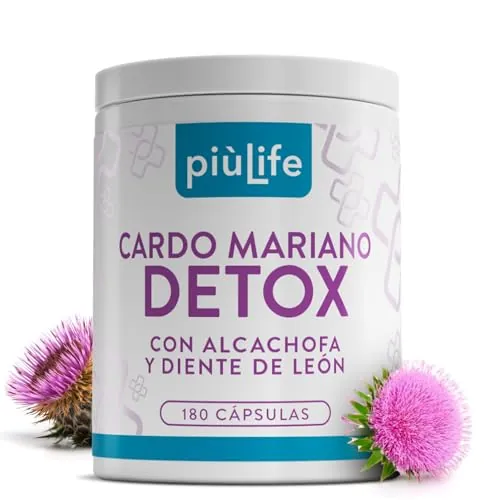 Cardo Mariano Alcachofa y Diente De Leon PiùLife, 180 Cápsulas