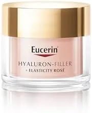 Eucerin Hyaluron-Filler + Elasticity Crema de Día Rosé FPS 30 (50 ml), crema antiedad con tono rosado, fórmula con Thiamidol, Collagen-Elastin Complex y Ácido Hialurónico para todo tipo de pieles