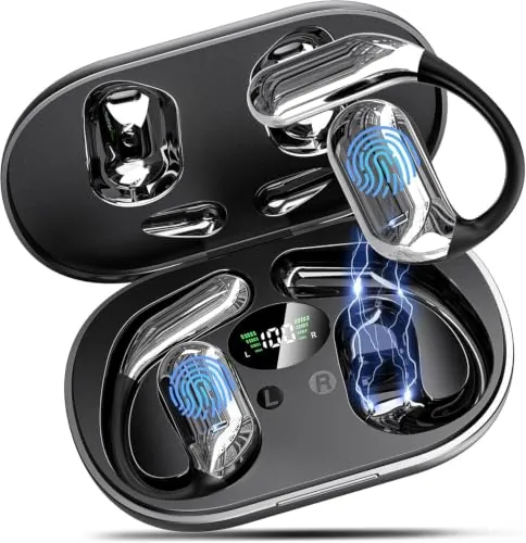 Paekole Auriculares Traductor en Tiempo Real, IA, 198 Idiomas(obsidiana) | Traductor instantáneo de voz, auriculares abiertos, Bluetooth 6.1, 3 en 1, 60H batería, IPX7, viajes y reuniones